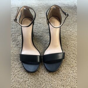 Kelly & Katie Black Ankle Strap Heels